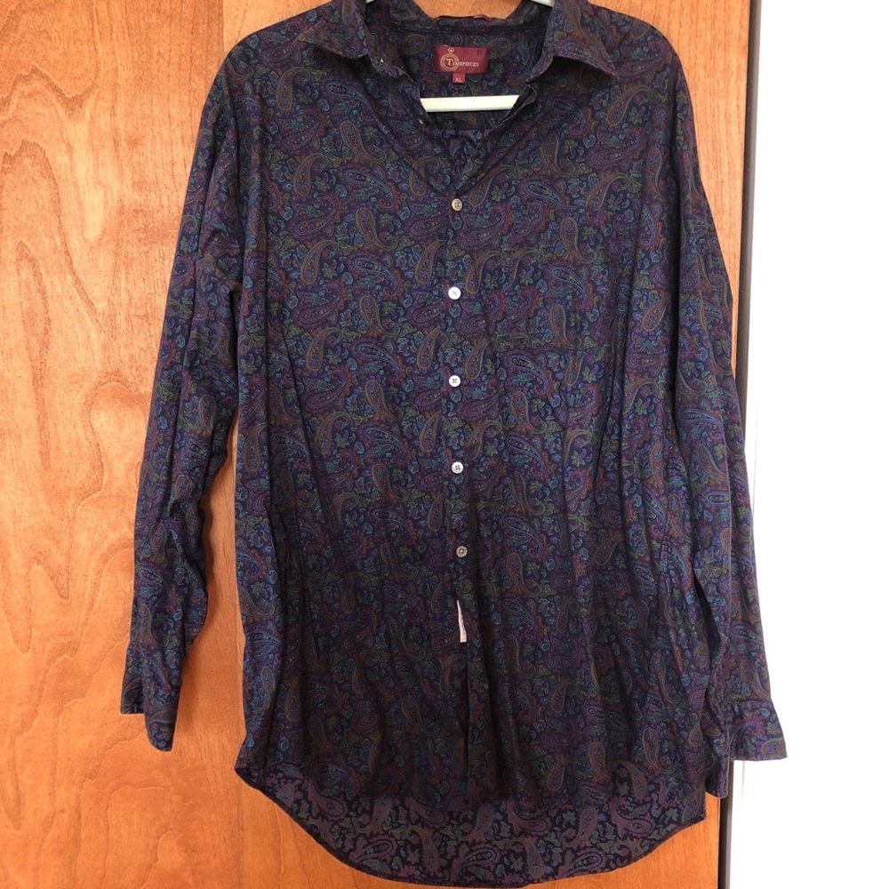 Timepieces Paisley Button-Down